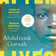 The book jacket for After Lives by Abdulrazak Gurnah features yellow text and the profile image of a child.